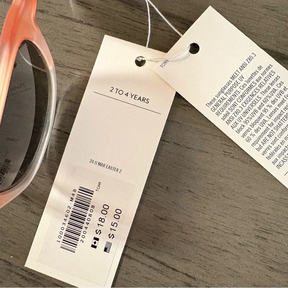 Janie and Jack coral ombré sunnies new 2 to 4